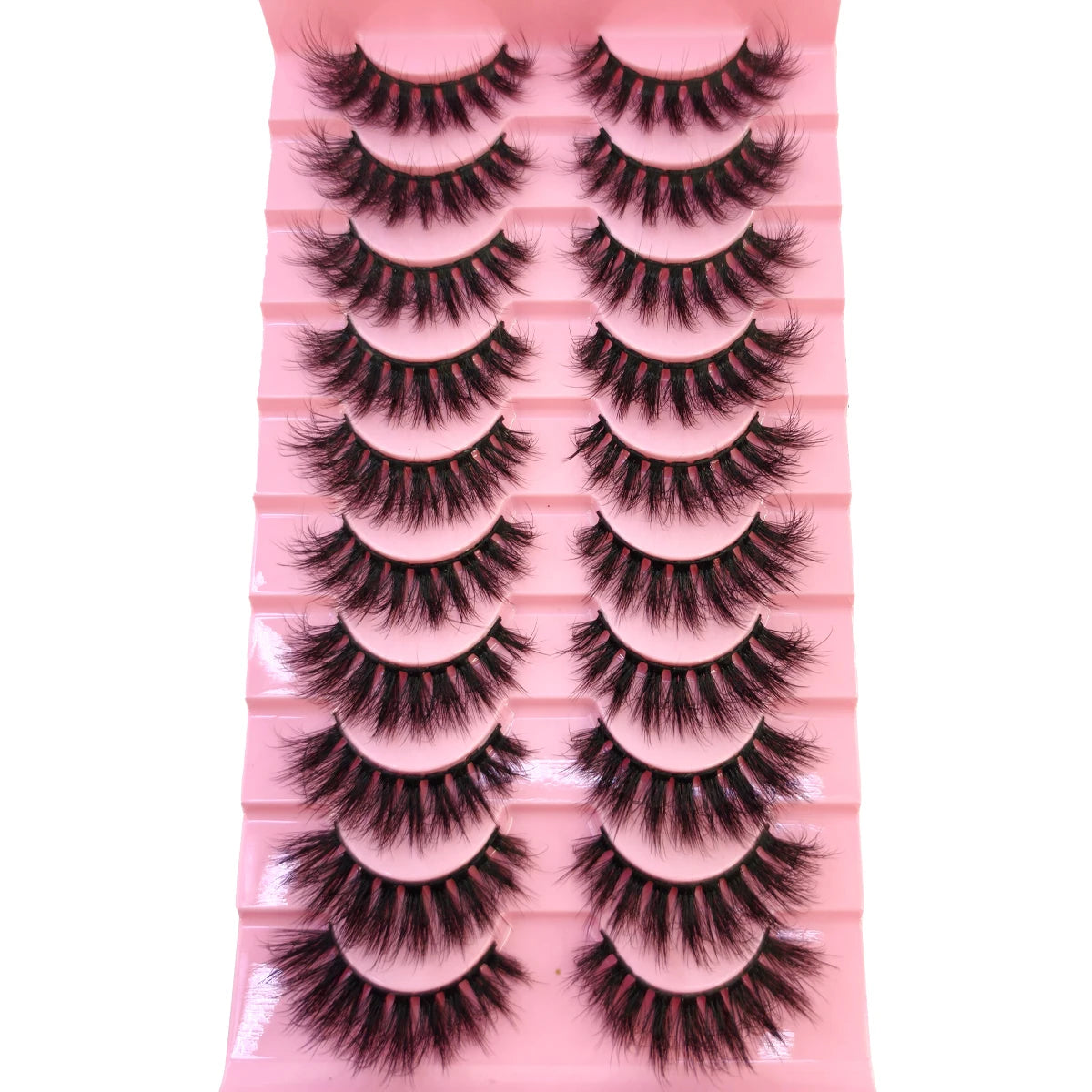 10 paires de Faux Cils 8D en vison naturel, Volume dramatique, Extension de Faux Cils, vente en gros, outil de maquillage