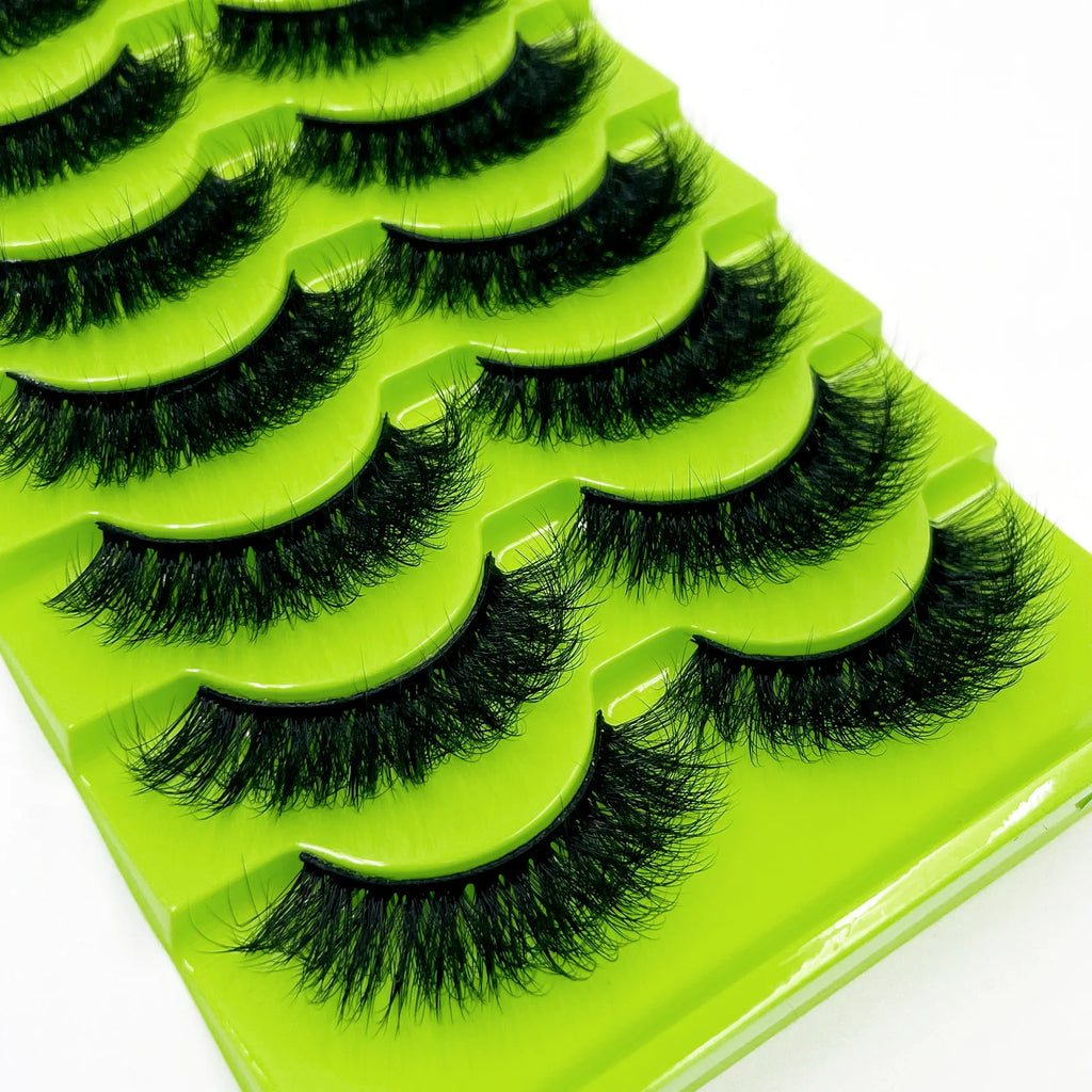 10 paires de Faux Cils 8D en vison naturel, Volume dramatique, Extension de Faux Cils, vente en gros, outil de maquillage