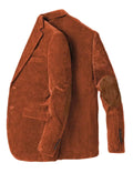 Blazer en velours côtelé pour hommes avec coudière, veste d'affaires décontractée, manteaux de Sport de printemps et d'automne
