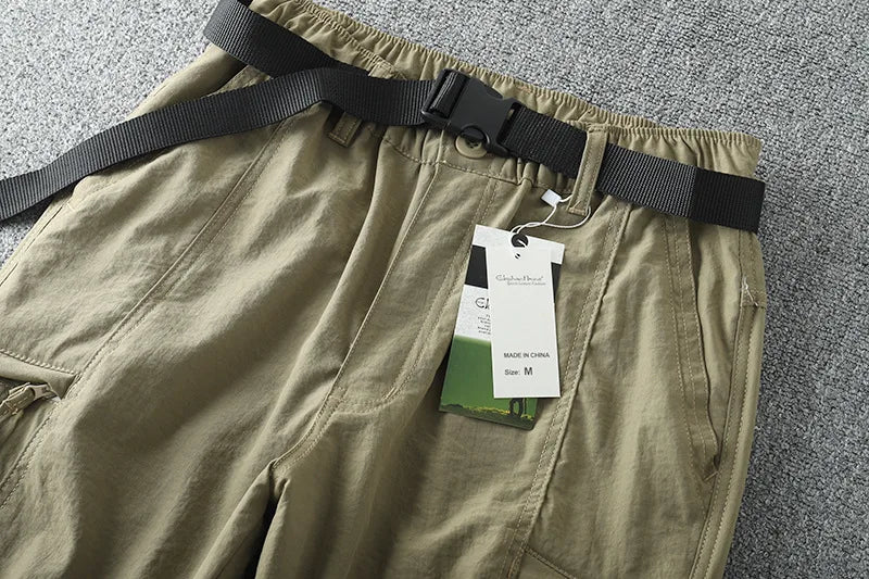 Pantalon cargo multi-poches pour homme, coupe-vent, imperméable, équipement de chasse, trekking, printemps, extérieur, skip fjj