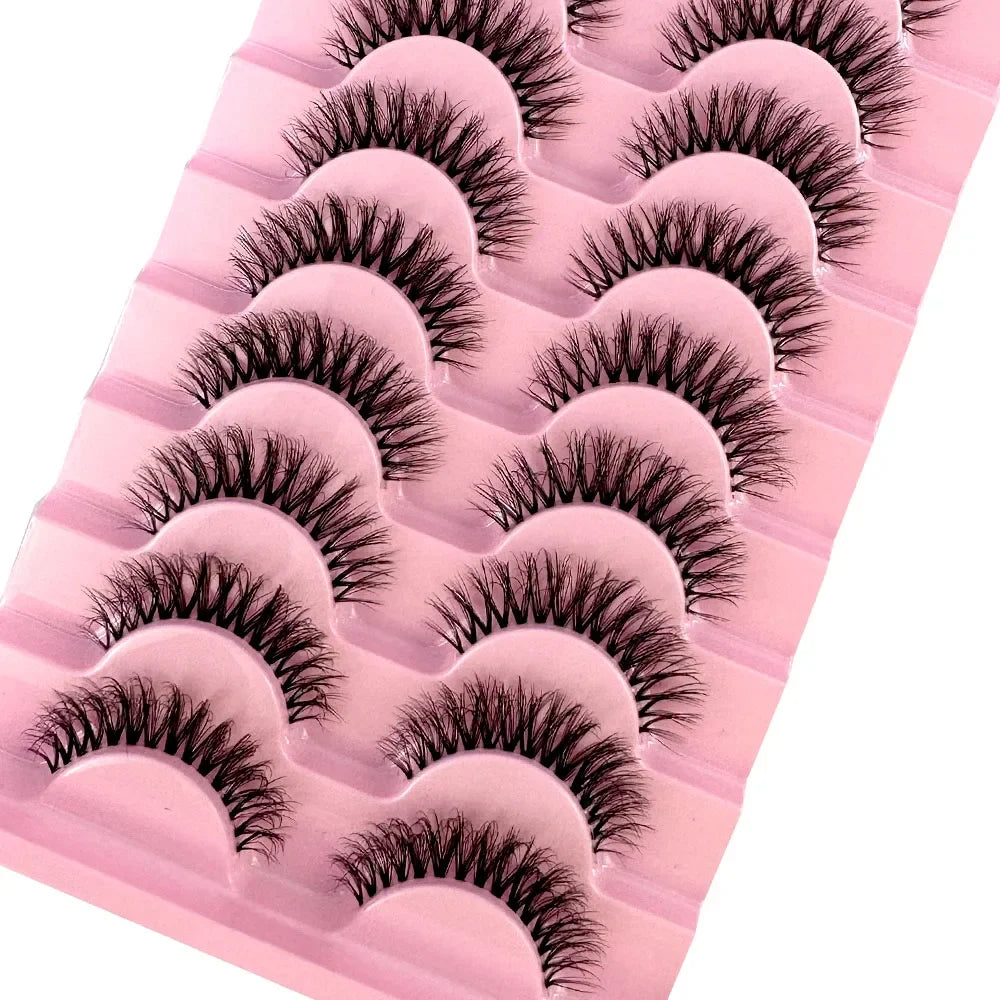 10 paires de Faux Cils 8D en vison naturel, Volume dramatique, Extension de Faux Cils, vente en gros, outil de maquillage