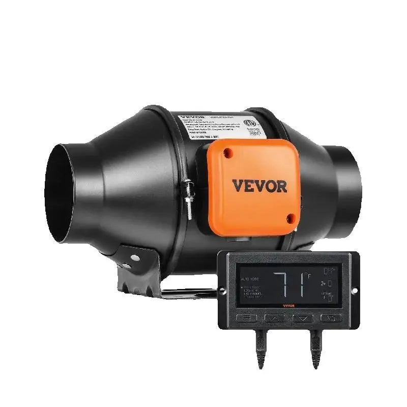 SucceBuy ventilateur de conduit en ligne échappement de Ventilation de moteur EC silencieux avec contrôleur de température et d'humidité pour les tentes de culture de Booster de refroidissement