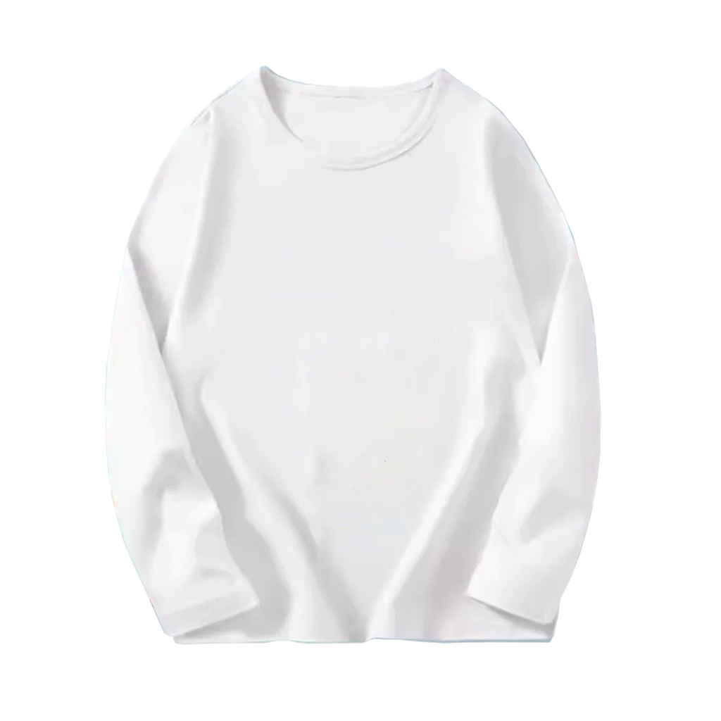 8 couleurs enfants coton à manches longues col rond t-shirt garçons fille printemps automne mince Tops basiques adolescent 6 8 10 12 ans