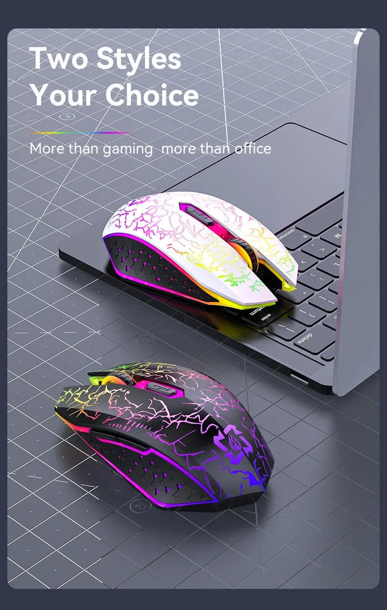 Souris sans fil Bluetooth 5.2 RGB 2.4G, double Mode, pour jeu, 6 boutons, silencieuse, pour MacBook, tablette, ordinateurs portables