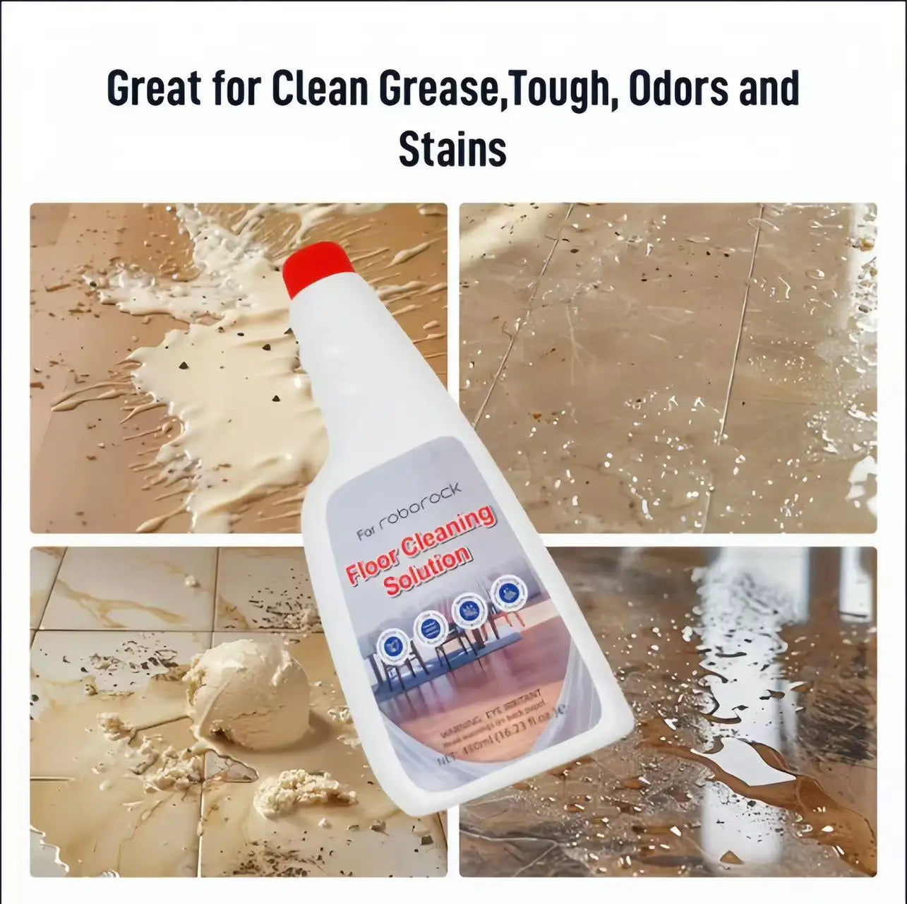 OMO 480ML liquide pour Roborock F25 ACE F25 Ultra/Dyad/S7/S8 nettoyage des sols pièces d'aspirateur Robot vadrouilles antibactériennes