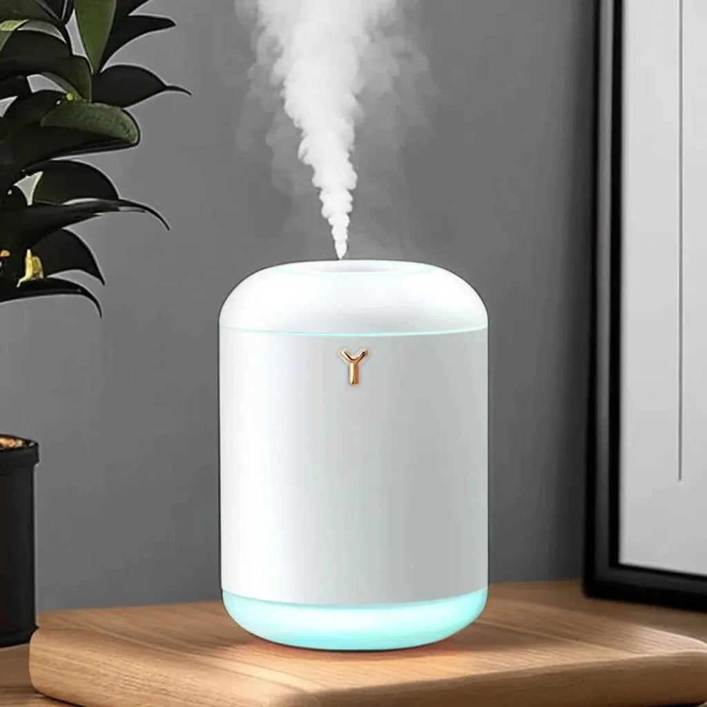 Humidificateur d'air de bureau domestique de grande capacité 1000ml, brumisateur USB avec lumière LED de couleurs, petit humidificateur de Table à brouillard lourd