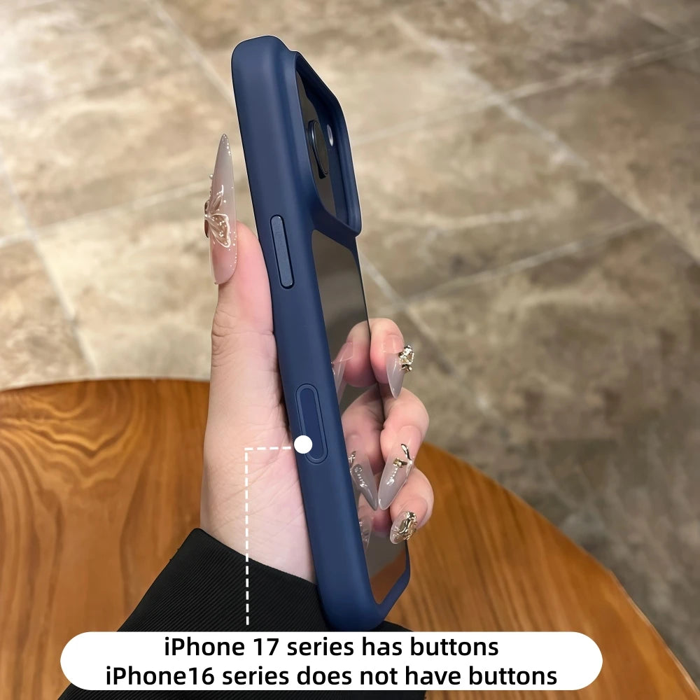 Coque de téléphone transparente avec bouton tactile pour appareil photo Intelligent, étui antichoc Transparent pour iPhone 17 Pro Max 17 Pro 17 Air