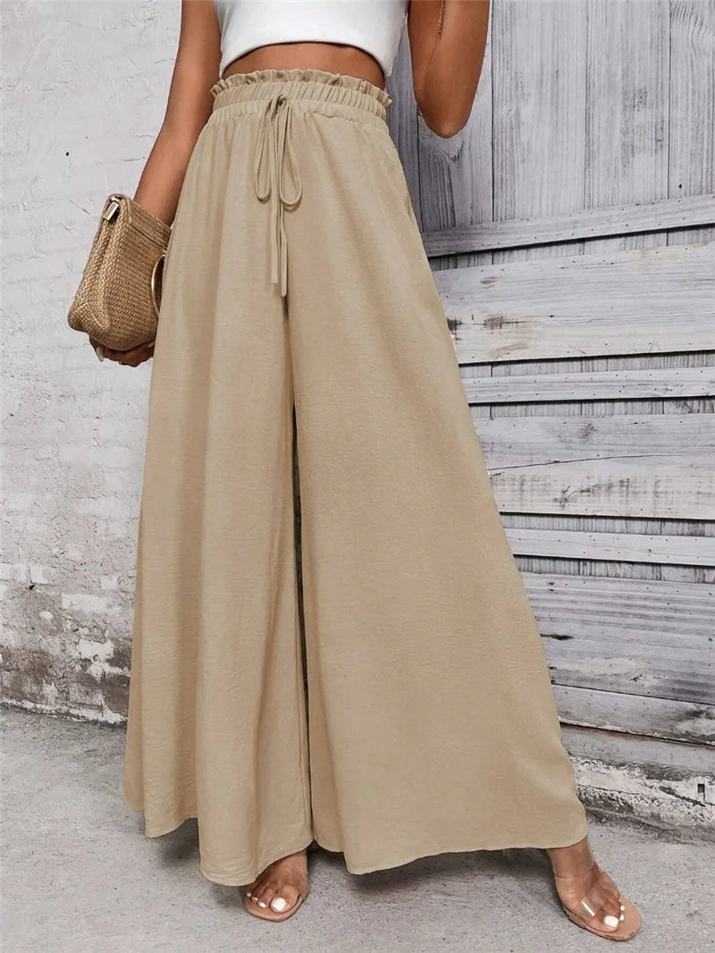 Pantalon ample et décontracté à jambes larges pour femmes, à la mode, Station indépendante, Long, vêtements confortables, printemps et été