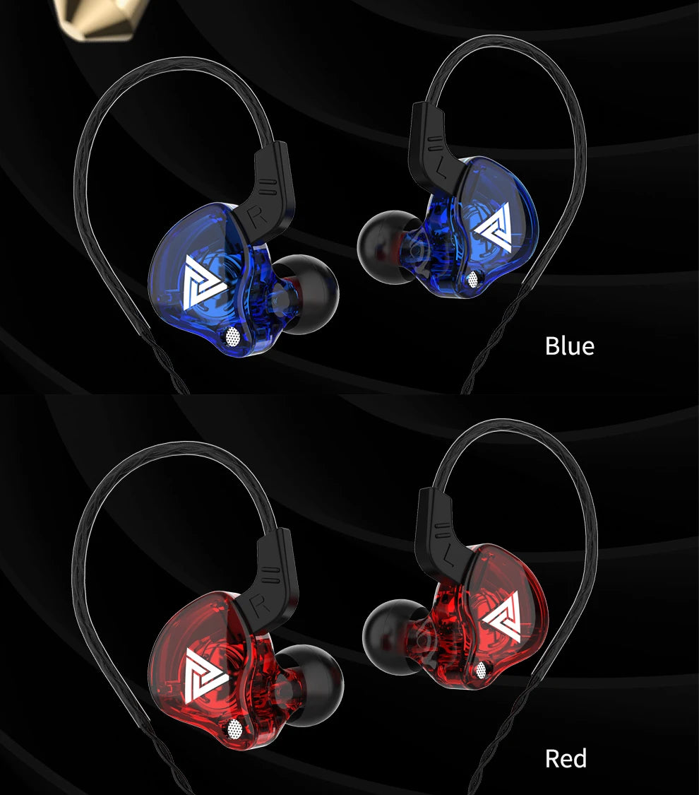Original QKZ AK6 dans l'oreille écouteur 6 unité de pilote dynamique casque avec micro stéréo sport HIFI caisson de basses casque moniteur écouteurs
