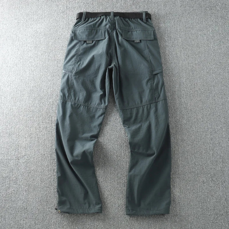 Pantalon cargo multi-poches pour homme, coupe-vent, imperméable, équipement de chasse, trekking, printemps, extérieur, skip fjj