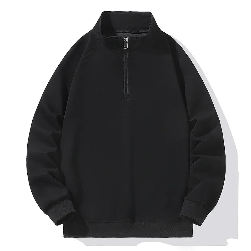 Sweat-Shirt à Demi Col Roulé pour Homme, Vêtement de Grande Taille, à Manches sulf, avec Fermeture Éclair, Adapté au Printemps et Automne, 10XL
