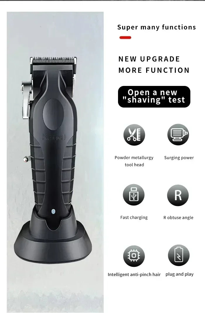 Kemei Kit de tondeuse à cheveux originale KM-2296 KM-2299 KM-T95 tondeuse à cheveux électrique Rechargeable barbier rasoir professionnel pour hommes