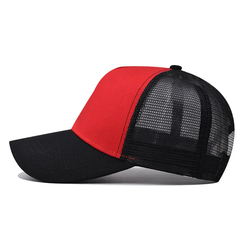 Casquette de Baseball pour adulte, chapeau en filet, couleur pure, unisexe, été, respirant, sans motif, ombre, printemps, automne, hip hop, ajusté