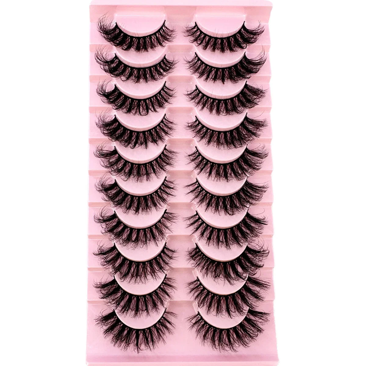 10 paires de Faux Cils 8D en vison naturel, Volume dramatique, Extension de Faux Cils, vente en gros, outil de maquillage
