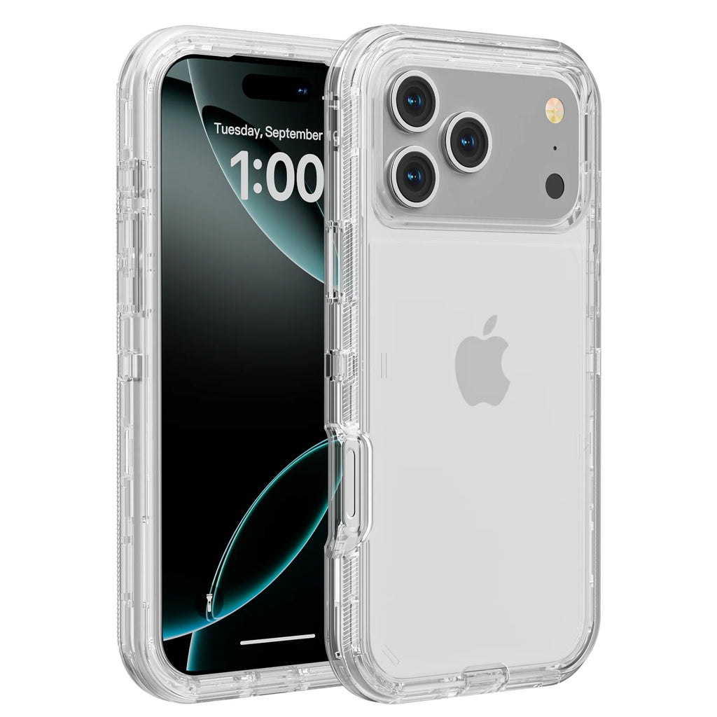 Coque de téléphone 3 en 1 pour iPhone 17 16E 15 14 16 PLUS 11 17 Pro MAX MINI 17 Air, hybride robuste, résistante aux chocs, armure rigide