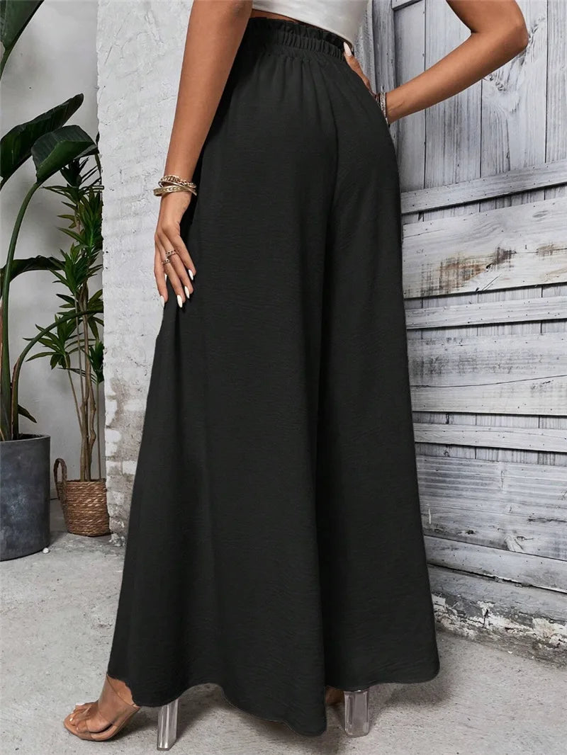 Pantalon ample et décontracté à jambes larges pour femmes, à la mode, Station indépendante, Long, vêtements confortables, printemps et été