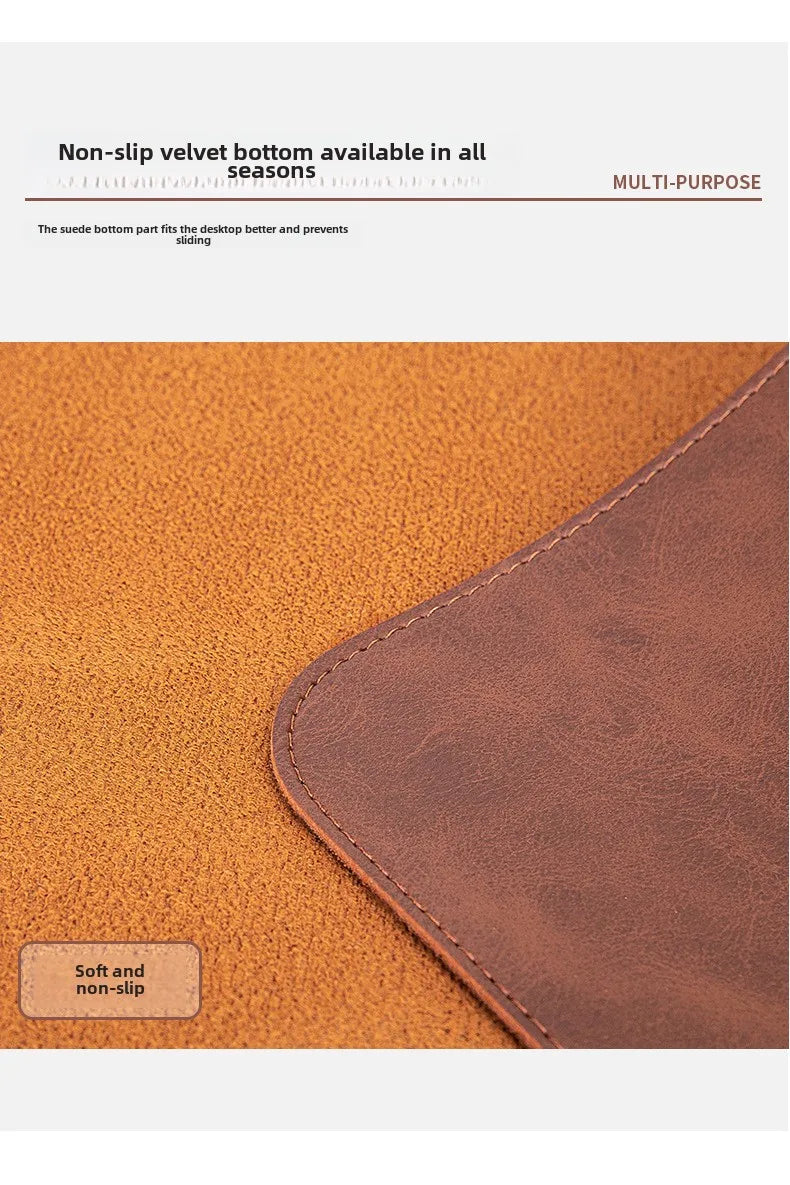Tapis de bureau imperméable en PU, housse de protection, grand tapis de souris pour ordinateur portable, antidérapant, facile à nettoyer, pour clavier