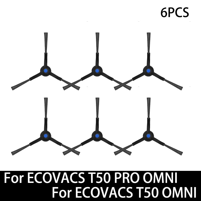 Accessoires pour ECOVACS T50 PRO OMNI / T50 OMNI : brosses latérales principales, chiffons de nettoyage, filtres HEPA, sacs à poussière, pièces détachées pour robot aspirateur
