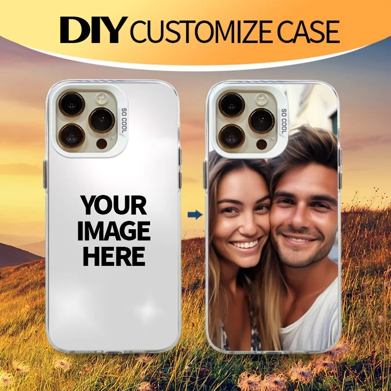 Coque arrière antichoc IMD personnalisée, design photo, pour iPhone 16 15 14 13 12 11Pro Max Mini SE 2020 2022 XS XR 7 8 Plus