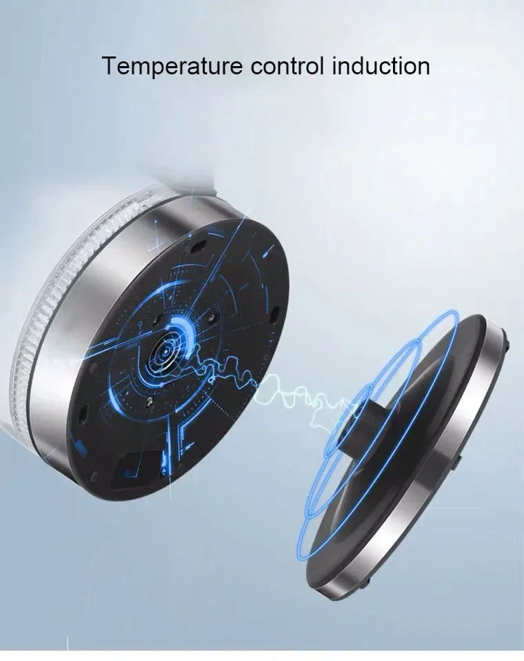 Bouilloire électrique en verre de 2 L - Théière sans fil en borosilicate avec base chauffante, chauffe-eau, indicateur LED, arrêt automatique