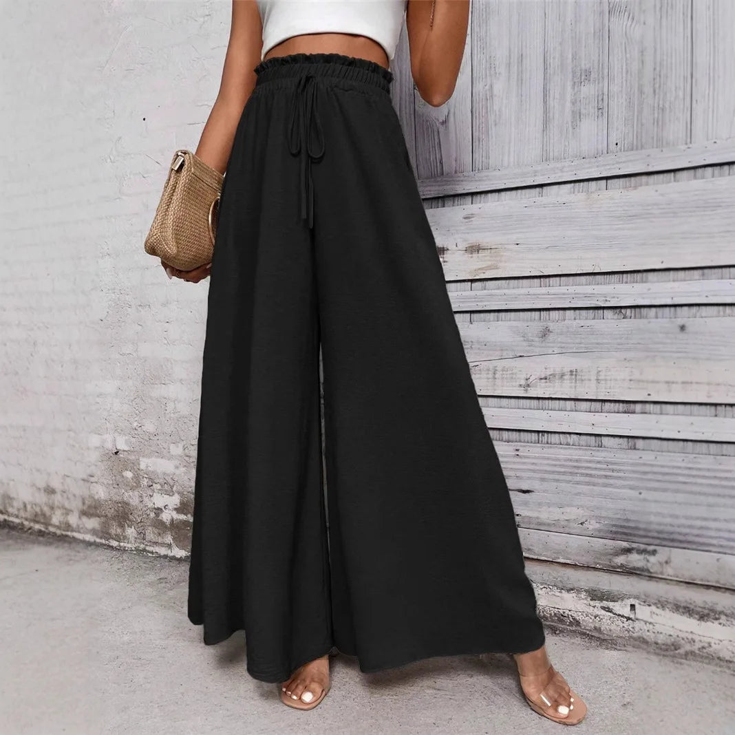 Pantalon ample et décontracté à jambes larges pour femmes, à la mode, Station indépendante, Long, vêtements confortables, printemps et été