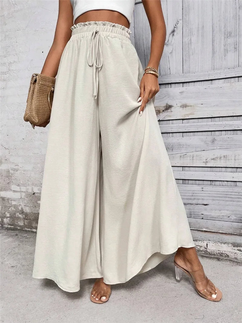Pantalon ample et décontracté à jambes larges pour femmes, à la mode, Station indépendante, Long, vêtements confortables, printemps et été