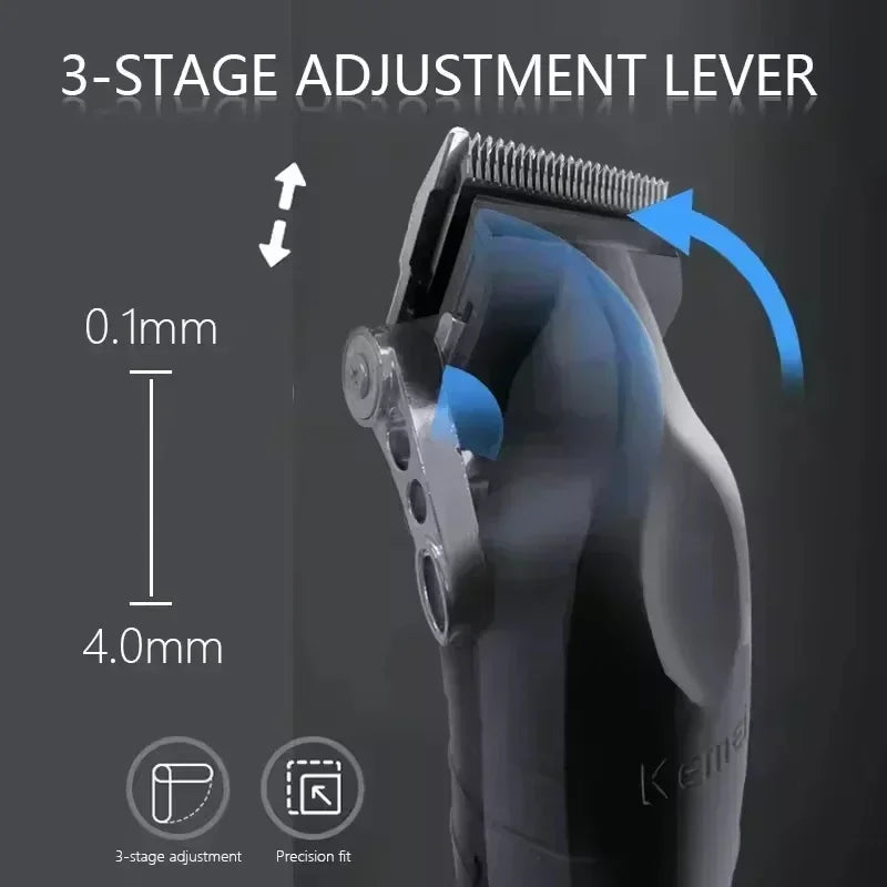Kemei Kit de tondeuse à cheveux originale KM-2296 KM-2299 KM-T95 tondeuse à cheveux électrique Rechargeable barbier rasoir professionnel pour hommes