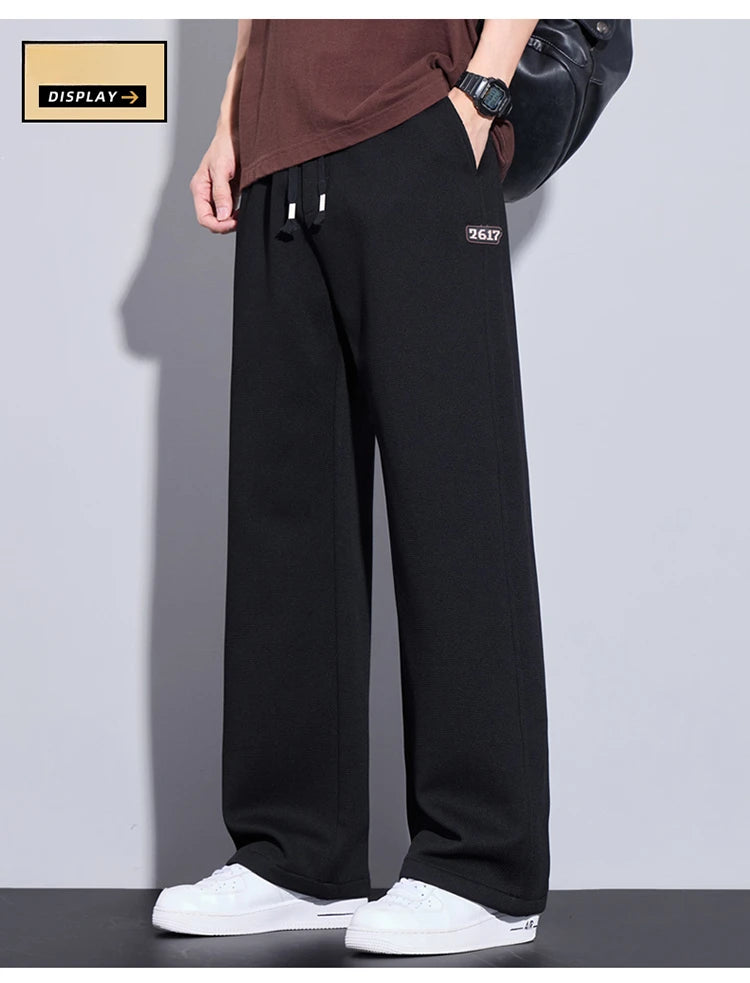 Pantalon droit décontracté pour homme, vêtements de proximité, streetwear uni, nouveau, printemps 2025, fjZG9860