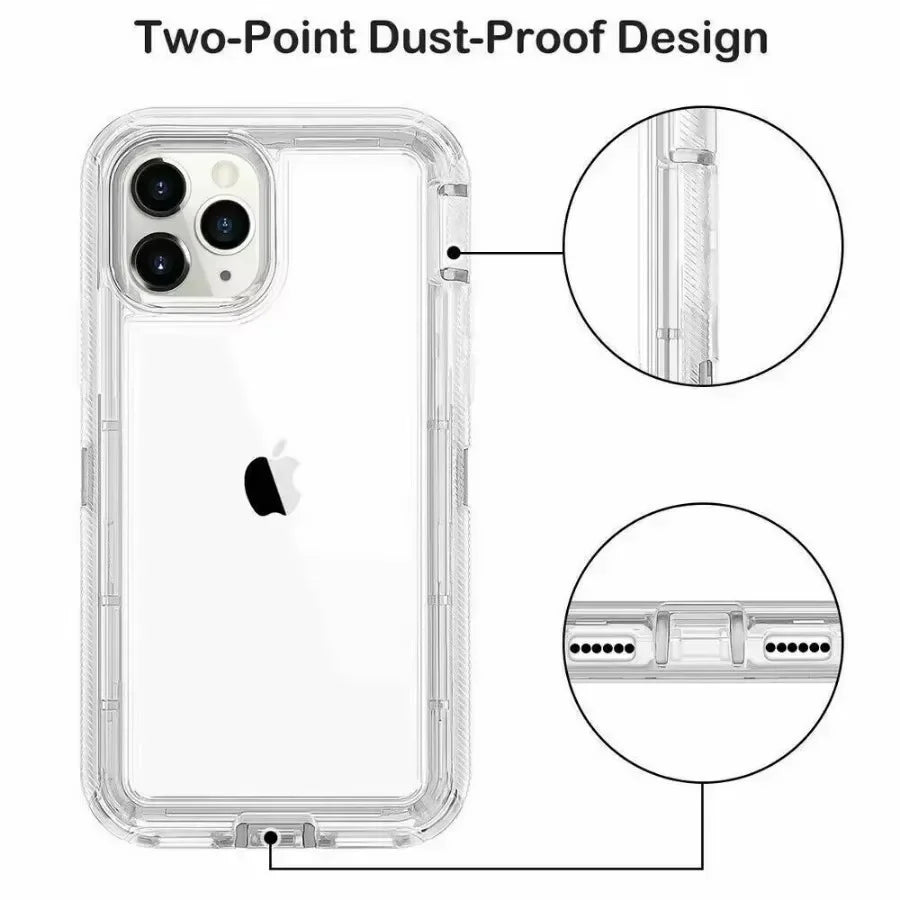 Coque de téléphone 3 en 1 pour iPhone 17 16E 15 14 16 PLUS 11 17 Pro MAX MINI 17 Air, hybride robuste, résistante aux chocs, armure rigide