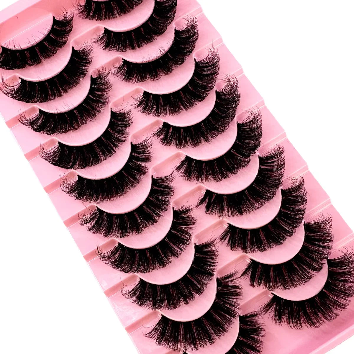 10 paires de Faux Cils 8D en vison naturel, Volume dramatique, Extension de Faux Cils, vente en gros, outil de maquillage