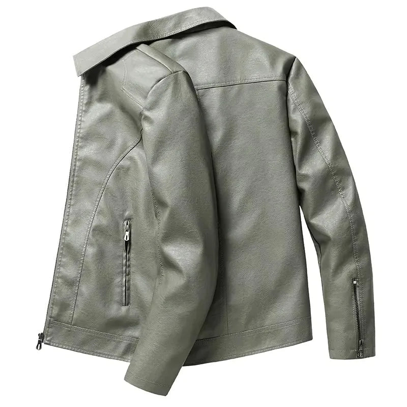 Veste de motard décontractée en cuir pour hommes, veste de motard de moto, vêtements d'extérieur vintage pour hommes, mode masculine, printemps, automne, grande taille, 8XL
