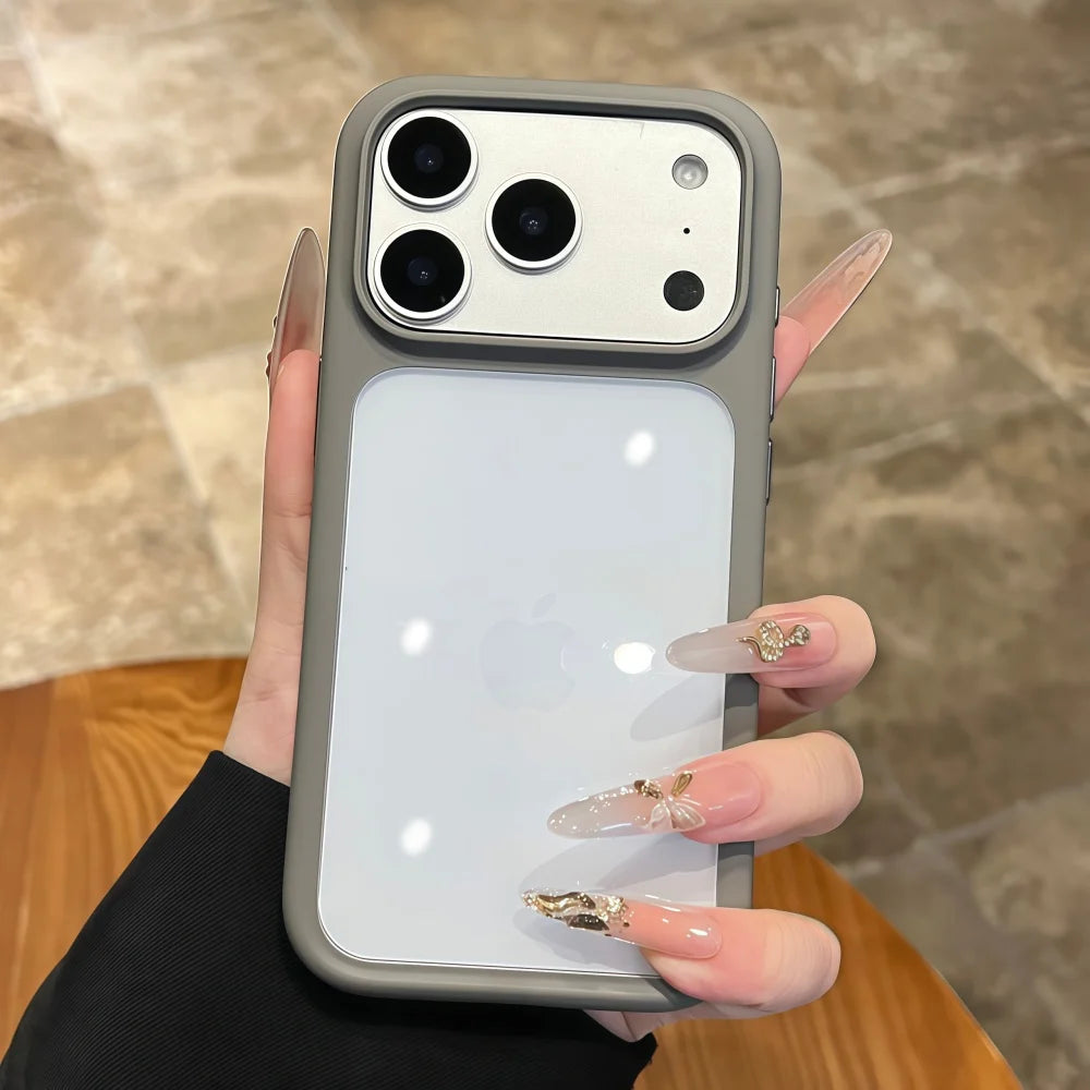 Coque de téléphone transparente avec bouton tactile pour appareil photo Intelligent, étui antichoc Transparent pour iPhone 17 Pro Max 17 Pro 17 Air
