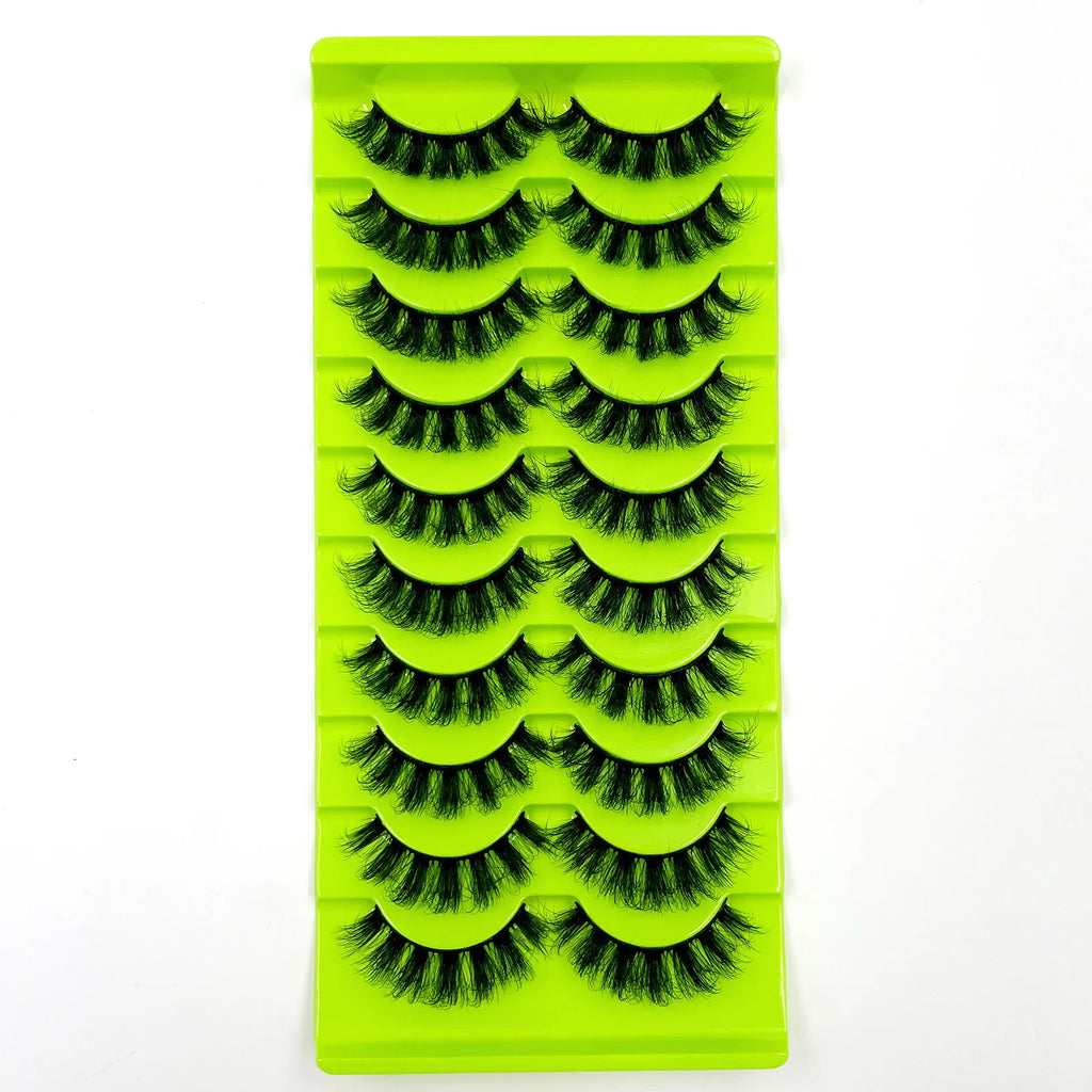 10 paires de Faux Cils 8D en vison naturel, Volume dramatique, Extension de Faux Cils, vente en gros, outil de maquillage