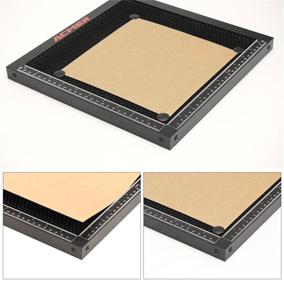 Table de travail Laser en nid d'abeille ACMER pour graveur Laser CO2 Machine de découpe CNC lit de panneau en nid d'abeille 400x4 0/440x440mm
