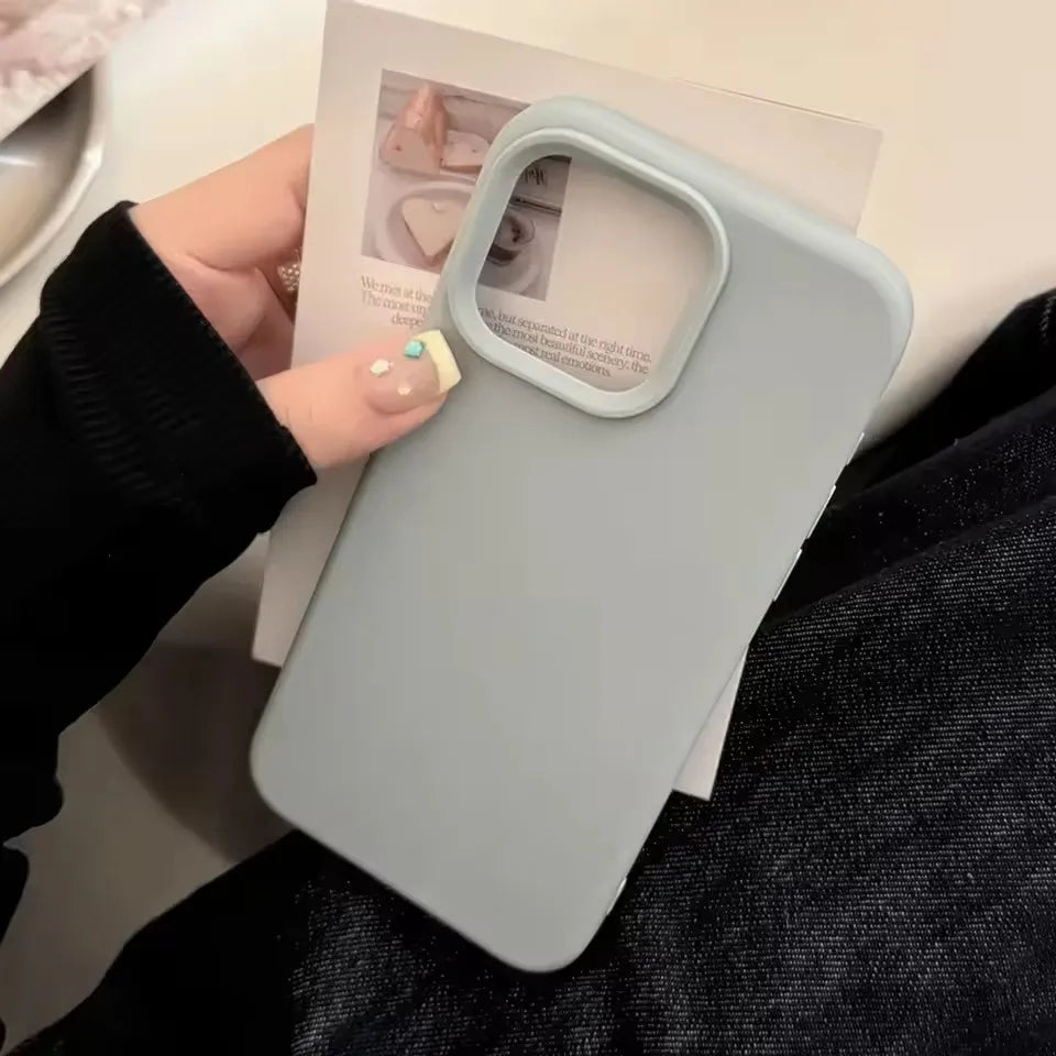Coque de téléphone en Silicone d'inspiration d' Dopamine, couleur unie, Simple, à la mode, pour iPhone 17 Pro 16 Plus 16 Pro Max 15 14 13 12 11, coque arrière