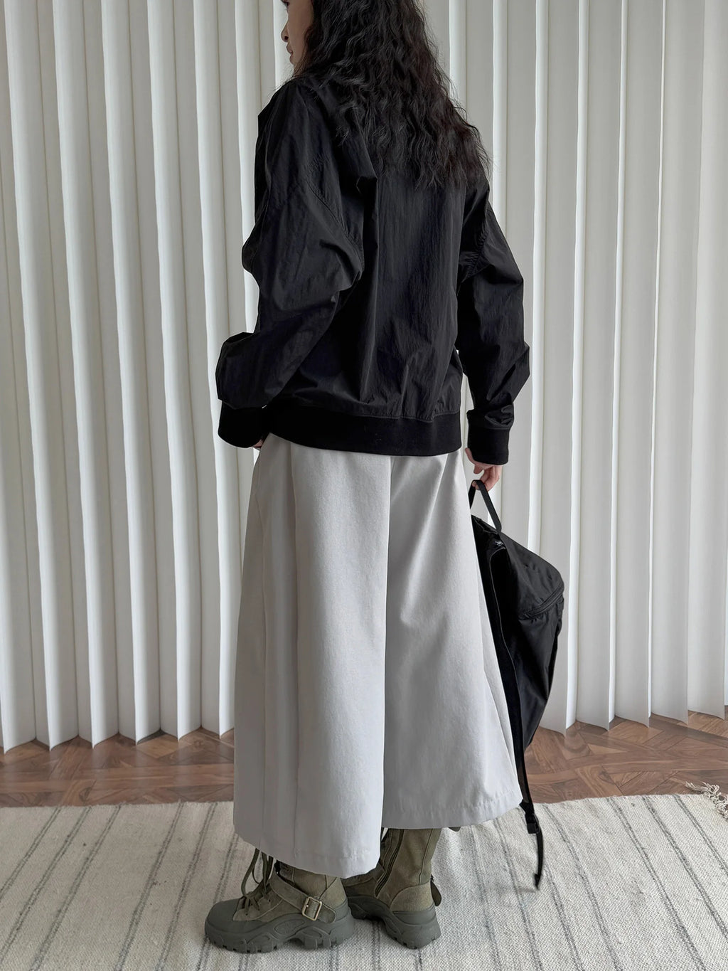 Pantalon de printemps taille haute à jambes larges pour femmes, décontracté, couleur unie, coupe ample