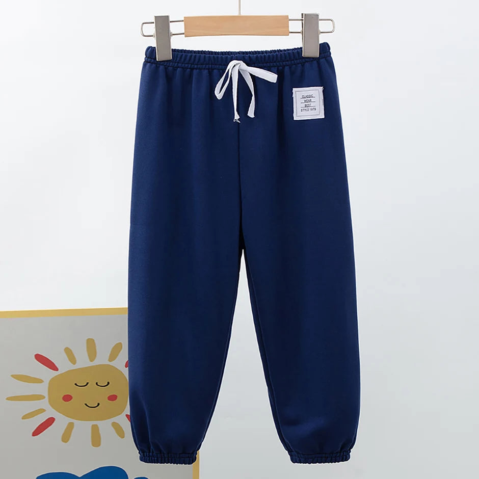 1/3 Pack enfants printemps couleur unie pantalons garçons et filles loisirs tendance taille élastique pantalon grand garçon sport Joker Harun pantalons