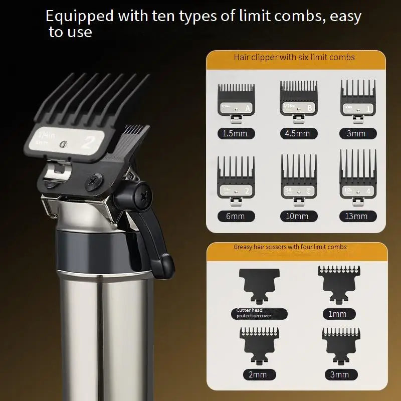 3 pièces en un ensemble professionnel électrique tondeuses à cheveux Kit tondeuse à cheveux Rechargeable hommes rasoir USB charge Machine de coupe de cheveux