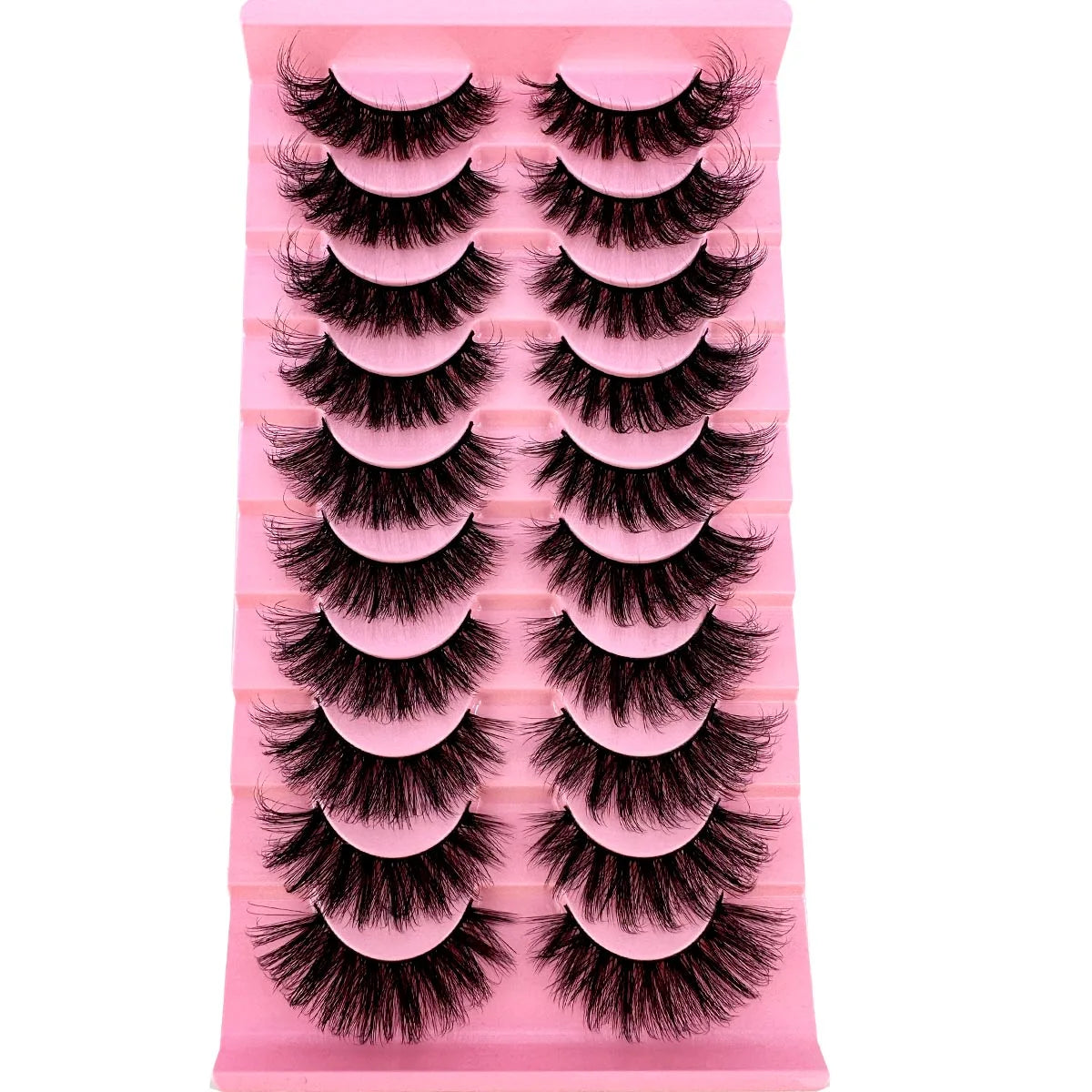 10 paires de Faux Cils 8D en vison naturel, Volume dramatique, Extension de Faux Cils, vente en gros, outil de maquillage