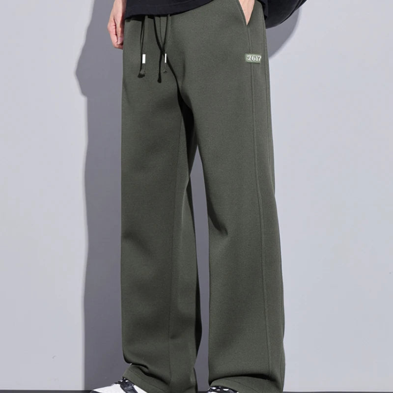 Pantalon droit décontracté pour homme, vêtements de proximité, streetwear uni, nouveau, printemps 2025, fjZG9860