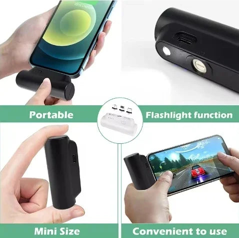 Mini batterie externe à Capsule magnétique 5000mAh, chargeur d'urgence, batterie externe de secours adaptée à la type-c Xiaomi iphone 12 pro