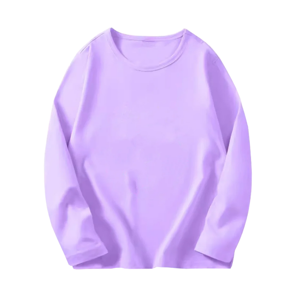 8 couleurs enfants coton à manches longues col rond t-shirt garçons fille printemps automne mince Tops basiques adolescent 6 8 10 12 ans