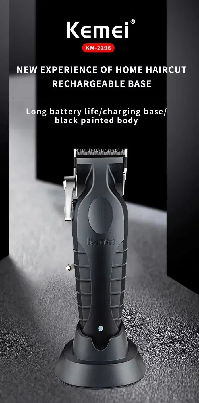 Kemei Kit de tondeuse à cheveux originale KM-2296 KM-2299 KM-T95 tondeuse à cheveux électrique Rechargeable barbier rasoir professionnel pour hommes