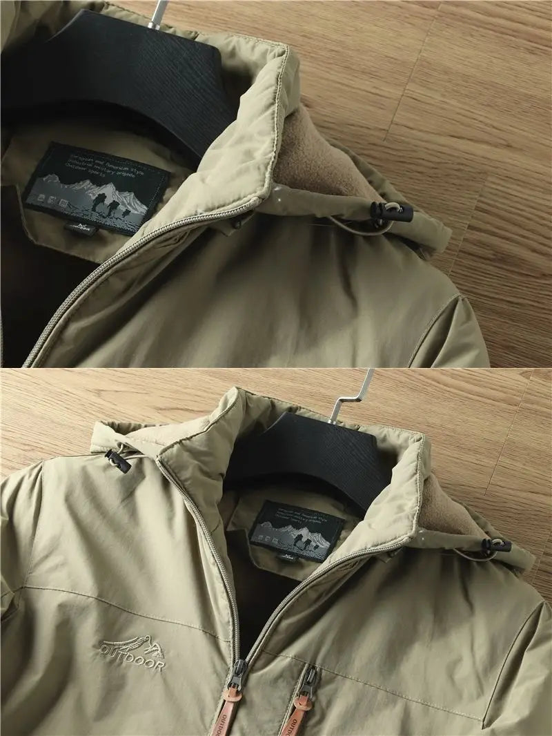 Veste imperméable à capuche pour homme, coupe-vent chaud, doublé sourire, randonnée en plein air, trekking, printemps, automne