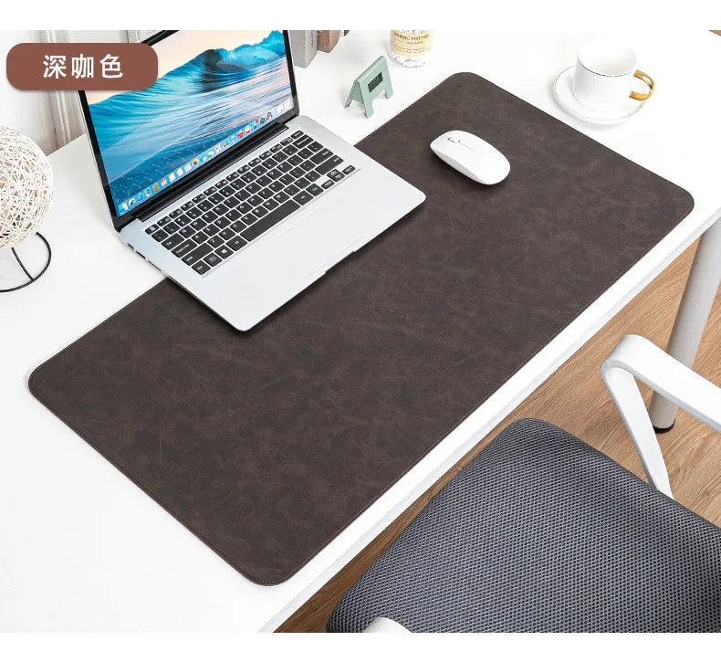 Tapis de bureau imperméable en PU, housse de protection, grand tapis de souris pour ordinateur portable, antidérapant, facile à nettoyer, pour clavier