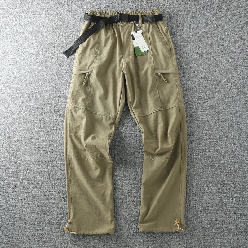 Pantalon cargo multi-poches pour homme, coupe-vent, imperméable, équipement de chasse, trekking, printemps, extérieur, skip fjj
