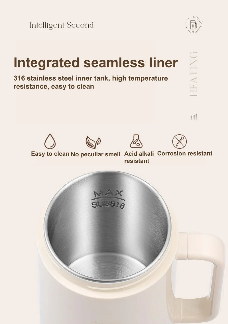Bouilloire électrique 500W 12h, Pot spécial pour bouillie de rendez-vous, tasse de santé Portable en acier inoxydable 304, cuiseur à riz multifonctionnel 1L