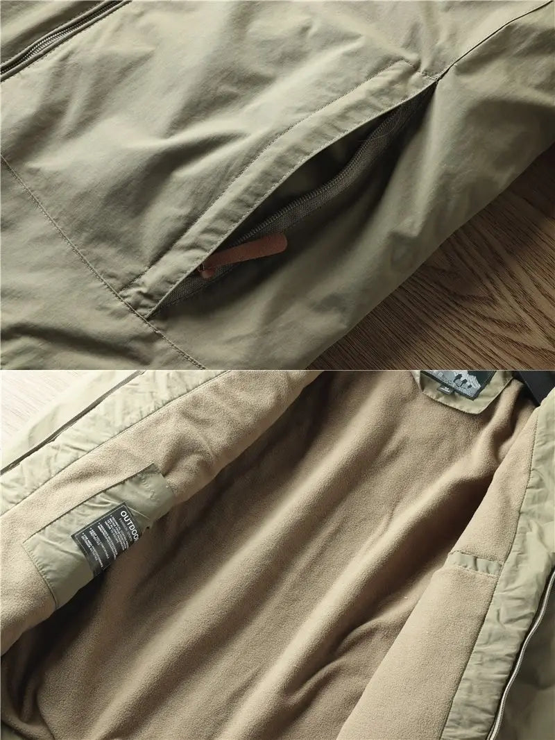 Veste imperméable à capuche pour homme, coupe-vent chaud, doublé sourire, randonnée en plein air, trekking, printemps, automne