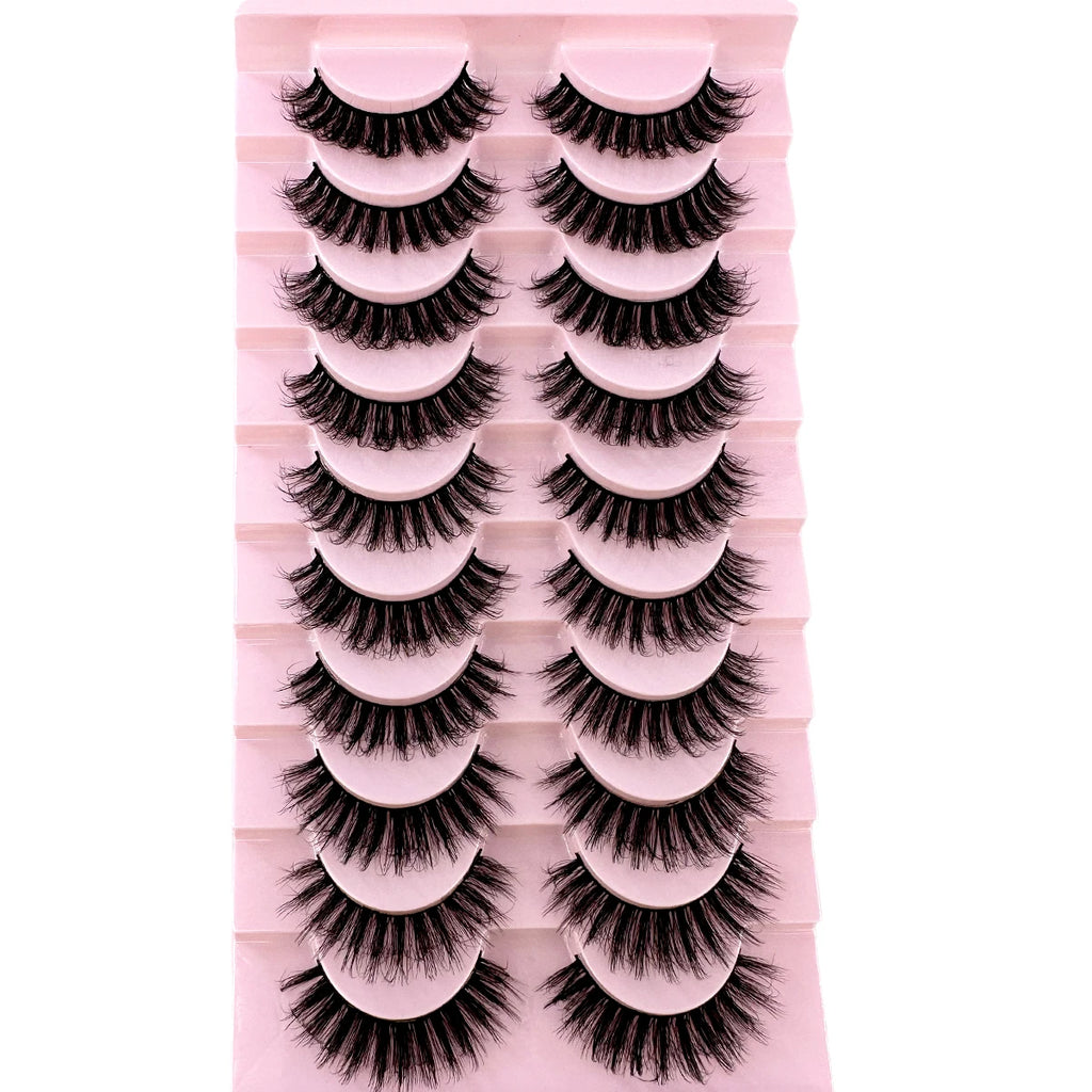 10 paires de Faux Cils 8D en vison naturel, Volume dramatique, Extension de Faux Cils, vente en gros, outil de maquillage