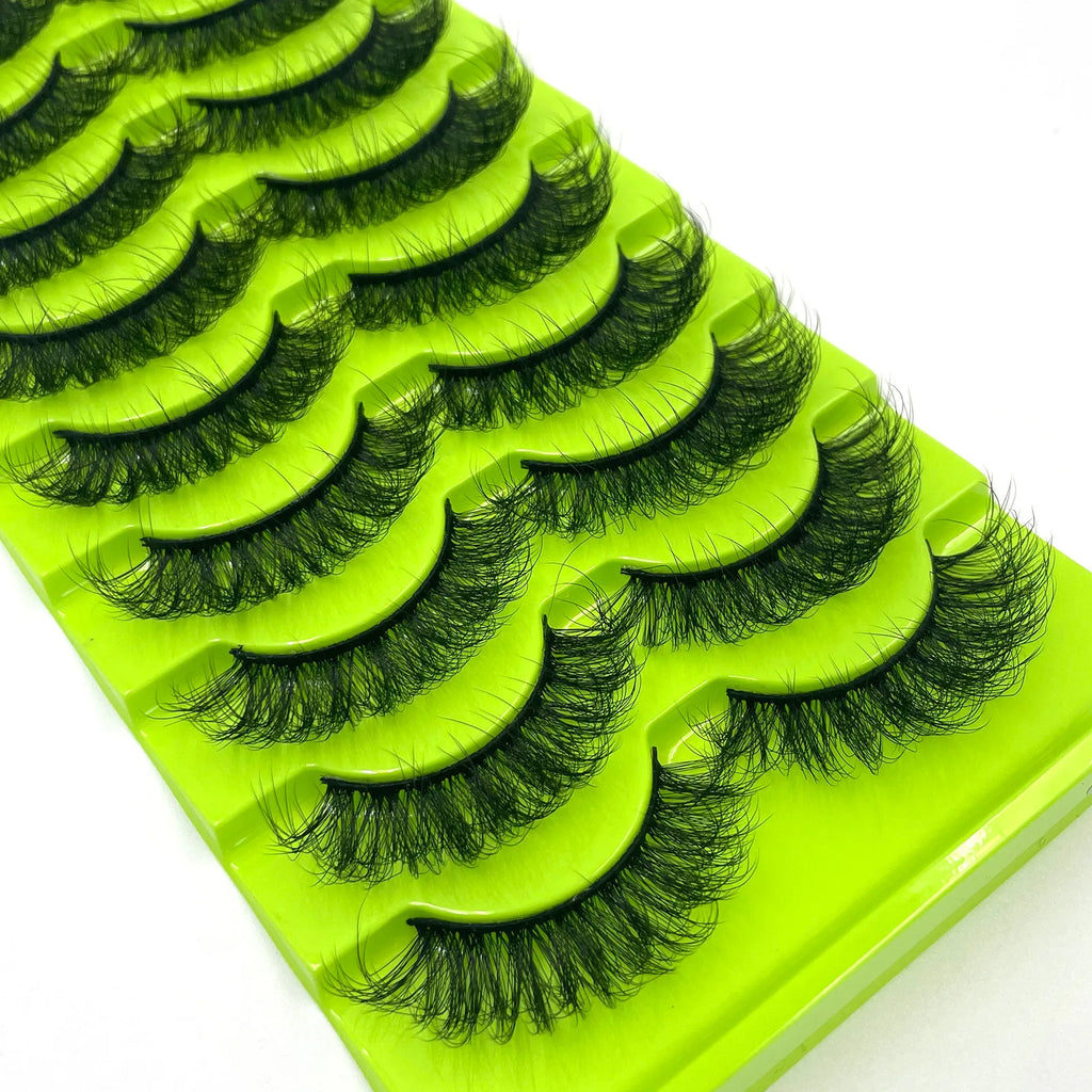 10 paires de Faux Cils 8D en vison naturel, Volume dramatique, Extension de Faux Cils, vente en gros, outil de maquillage